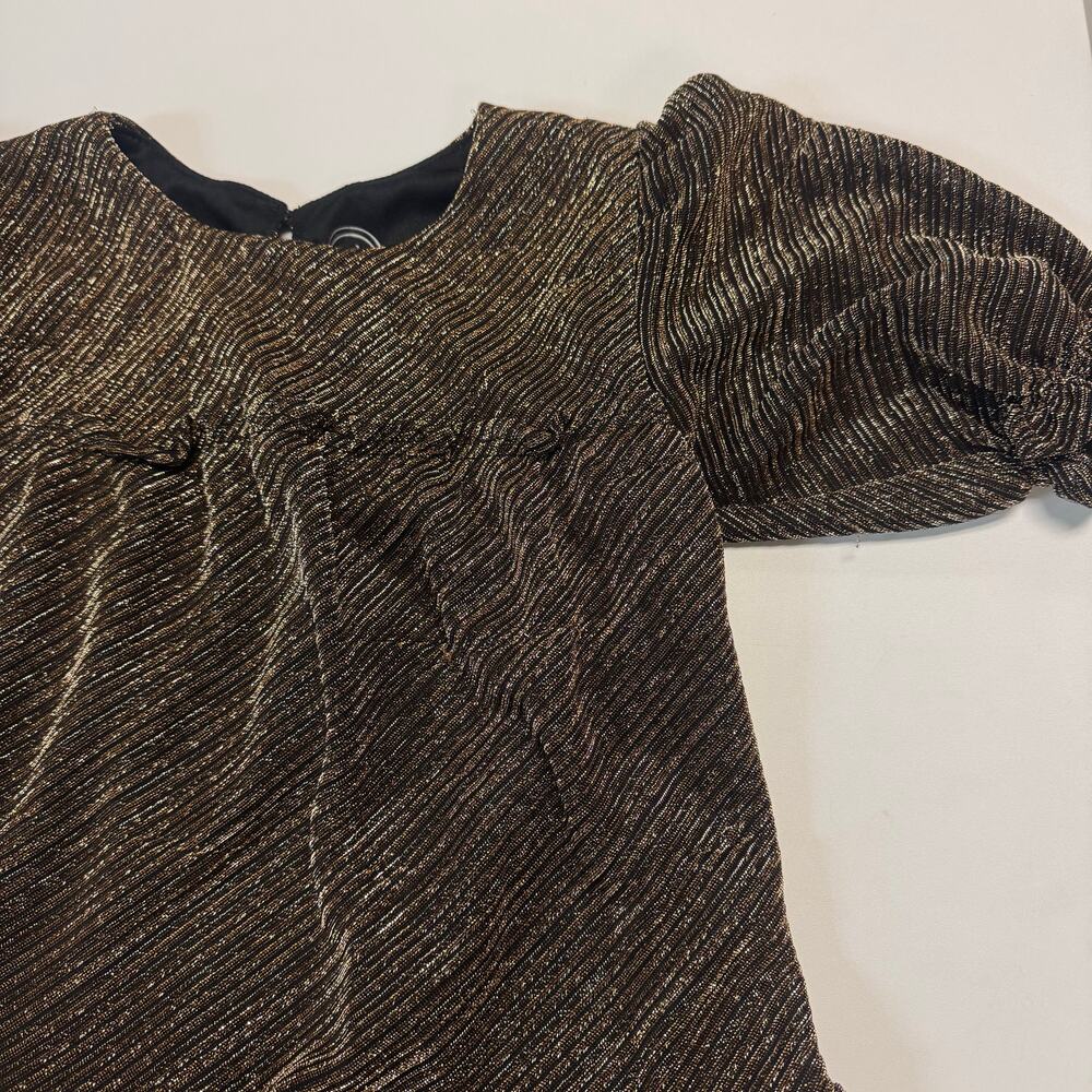 Wonder Nation Girl XS (4-5) Gold/Black Party Dress - Picture 2 of 5